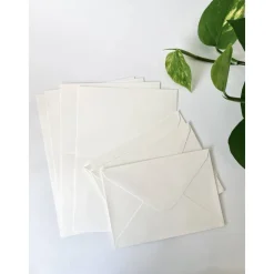 3 - 50 Stück Karten wahlweise mit Umschlag Klappkarten aus Kraftpapier cremeweiß