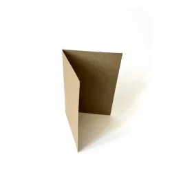 3 - 50 Stück Karten wahlweise mit Umschlag Klappkarten aus Kraftpapier braun