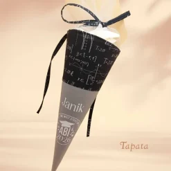 2026 Abi, Abitur - Schulabschluss Abschlusstüte - Matheformel schwarz grau