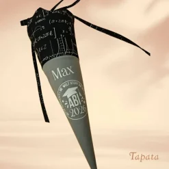 2026 Abi, Abitur - Schulabschluss Abschlusstüte - Matheformel schwarz grau