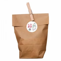 24 Adventskalender Zahlen Aufkleber Aquarell - rund 4 cm Ø - Sticker Weihnachten zum basteln dekorieren DIY