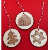 3 Anhänger aus Holzscheiben, Lebkuchen, Weihnachten, Winter