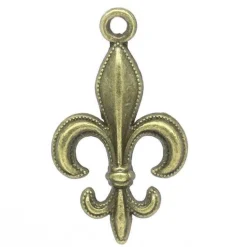 5 Anhänger,  Fleur des Lis ,Lilie, charm, Schmuckanhänger,    02330