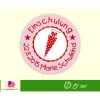 15 Aufkleber | Einschulung - Schultüte mit Pünktchen - rosa rot - personalisierbar