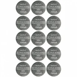 15 Aufkleber | Endlich Schulkind - personalisierbar | Schulanfang, Schulkind, Aufkleber zur Einschulung mit Tafeloptik