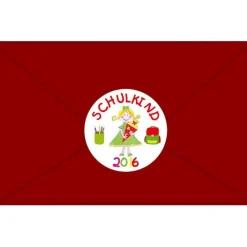 15 Aufkleber | "Schulkind" - Mädchen mit Zuckertüte | Schulanfang, Aufkleber zur Einschulung mit Schultüte