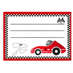 10 Aufkleber für die Schule Rennwagen