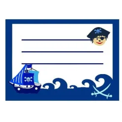 10 Aufkleber für die Schule PIRAT