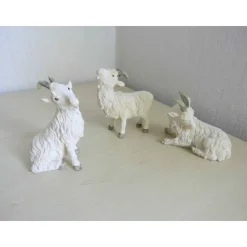 3 Bergziegen aus Polyresin – Dekofiguren zum Basteln & Verschenken