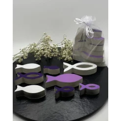 8 Beton Fische | Tischdeko | Kommunion | Konfirmation | Taufe