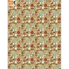 10 Bogen Geschenkpapier Garten der Siebziger, floral & neutral, mit Frühlingsblumen im Retrodesign