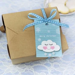 10 Boxen + Geschenkanhänger „Wolke“ merry christmas /// ABVERKAUF