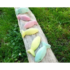 2 bunte Tafelkreide "Fisch" Geburtstag * Malkreide * Tafelkreide * Mottoparty * Kindergeburtstag * Mitgebsel * G