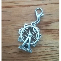 1 Charivarianhänger/ Trachtenanhänger "Riesenrad", antik-silberfarben