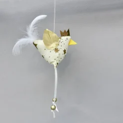 2 Christbaumschmuck-Hühner *crazy Christmas-Chicken*  Weihnachtsdeko, Stoffhühner für Weihnachten