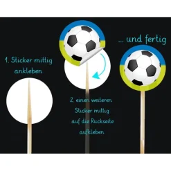 24 Cupcake Deko Aufkleber | Little Prince - Sternchen blau - personalisierbar mti eigenem Foto