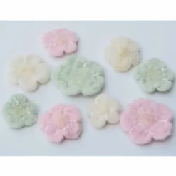 * DEKOBLUMEN * PASTELLFARBEN * 9 STÜCK * 100 % WOLLE * HANDGEARBEITET * NADELFILZ * ZUR DEKORATION *