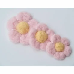 * DEKOBLUMEN * ZARTROSA * 3 STÜCK * 100 % WOLLE * HANDGEARBEITET * NADELFILZ * ZUR DEKORATION *