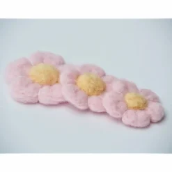 * DEKOBLUMEN * ZARTROSA * 3 STÜCK * 100 % WOLLE * HANDGEARBEITET * NADELFILZ * ZUR DEKORATION *