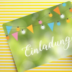 10 Einladungskarten Grillparty Gartenparty inkl. 10 Briefumschlägen