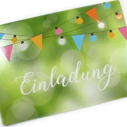 10 Einladungskarten Grillparty Gartenparty inkl. 10 Briefumschlägen