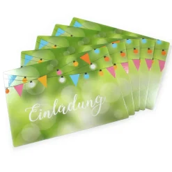 10 Einladungskarten Grillparty Gartenparty inkl. 10 Briefumschlägen