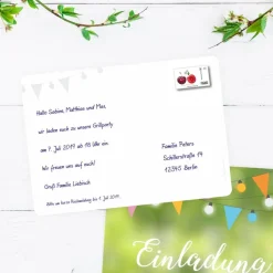 10 Einladungskarten Grillparty Gartenparty inkl. 10 Briefumschlägen