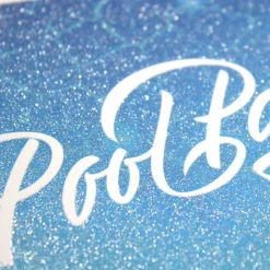 10 Einladungskarten Pool Party mit GLITZER inkl. 10 Briefumschlägen - Poolparty Gartenparty Geburtstag Kindergeburtst