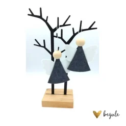 2 Engel (gross) aus Filz und Holz