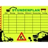 3 er Schulset - NEON | A4 Stundenplan + Lernposter: Baustelle - wiederbeschreibbar