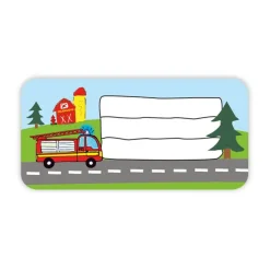 4 er Set  A4 Stundenplan + Lernposter + Heftaufkleber  | Feuerwehr