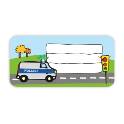 4 er Set  A4 Stundenplan + Lernposter + Heftaufkleber  | Polizei