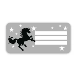 4 er Set  A4 Stundenplan + Lernposter + Heftaufkleber  | Wildpferd - grau