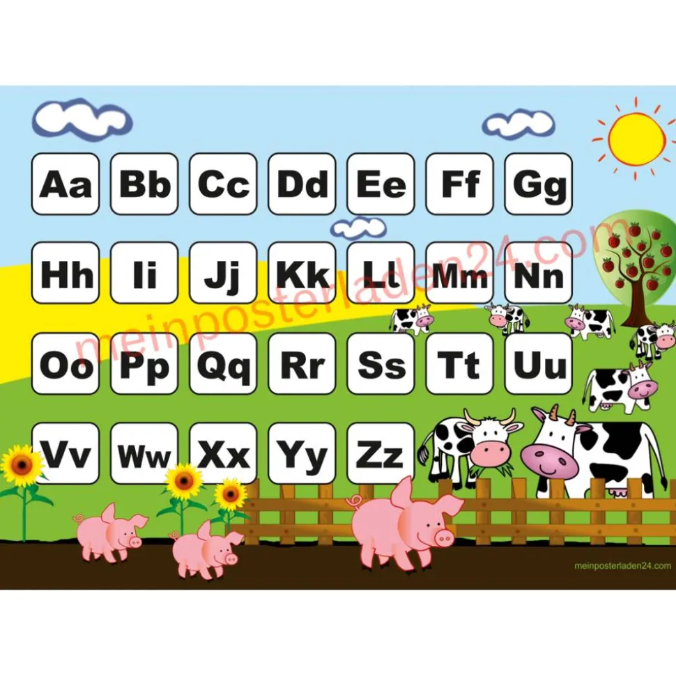 3 er Set  A4 Stundenplan + Lernposter  | Bauernhof