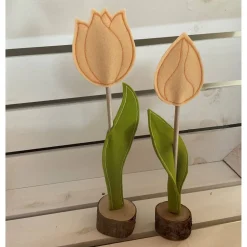 2 er Set FilzTulpen -  schlicht & schön -  Filz - Frühjahrsdekoration - Osterdekoration  - Ostern