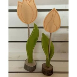 2 er Set FilzTulpen -  schlicht & schön -  Filz - Frühjahrsdekoration - Osterdekoration  - Ostern