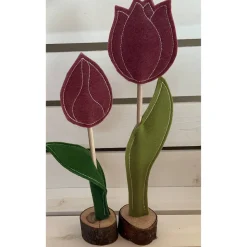 2 er Set FilzTulpen -  schlicht & schön -  Filz - Frühjahrsdekoration - Osterdekoration  - Ostern