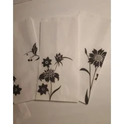 11 er Set Geschenktüten " Blumen schwarz auf weiß "