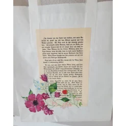 2 er Set Geschenktüten mit alter Buchseite " cosmea & fragola "