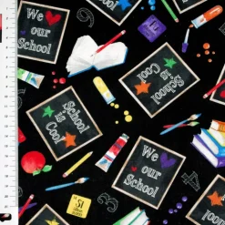 19,00 EUR/m Meterware Wilmingtonprints School is cool US-Designerstoff für Kissen Taschen Turnbeutel Rucksack Schule