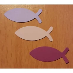 150 Fische a 2,5 cm für Tischdeko Streuartikel Kommunion, Taufe, Konfirmation, Firmung