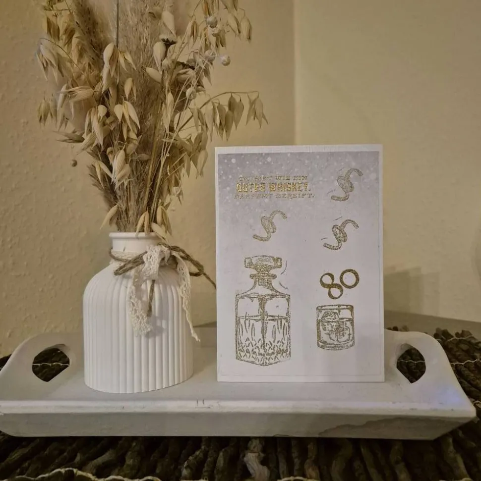 80. Geburtstag / Geburtstagskarte /Whiskeyflasche Design /Whiskey-Liebhaber Geschenk / Geschenk