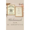 50. Geburtstag Geldgeschenk Box – Humorvolle Geschenkidee mit Karte & Leinensäckchen