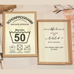 50. Geburtstag Geldgeschenk Box – Humorvolle Geschenkidee mit Karte & Leinensäckchen