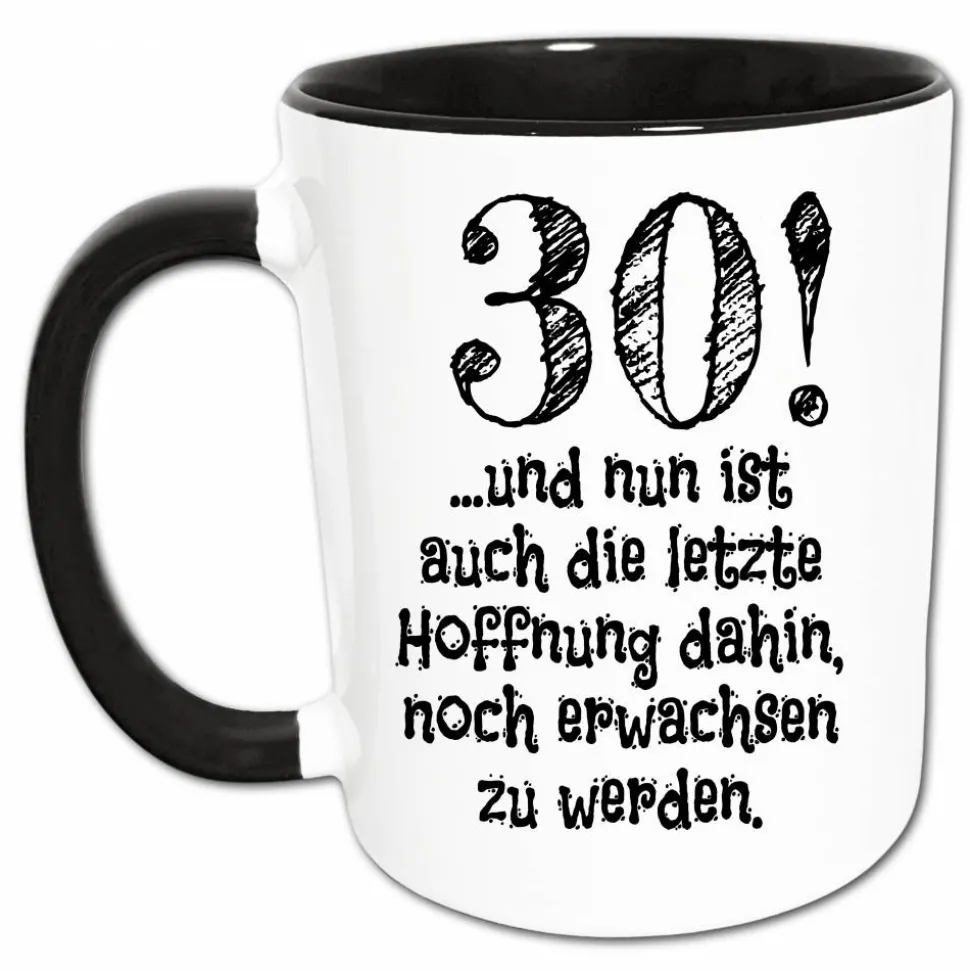 30 Geburtstag Tasse mit Spruch, Geschenk zum 30. Geburtstag Männer, Frauen, Nicht Erwachsen Kaffeetasse