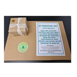 24 geheime Botschaften in Teelichtern – Adventskalender mit Glasteelichthalter & Geschenkbox