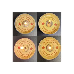 24 geheime Botschaften in Teelichtern – Adventskalender mit Glasteelichthalter & Geschenkbox