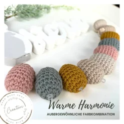 10 gehäkelte Ostereier aus Baumwolle – nachhaltige Frühlings- & Osterdeko in warmen Naturtönen