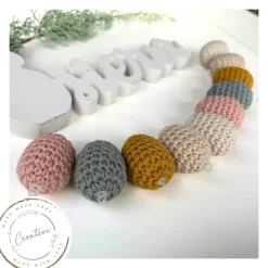 10 gehäkelte Ostereier aus Baumwolle – nachhaltige Frühlings- & Osterdeko in warmen Naturtönen