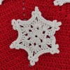 6 gehäkelte Sterne/Schneeflocken